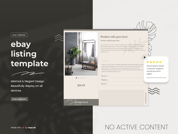 Professional Ebay Listing Template Mobile Responsive - Boho ...