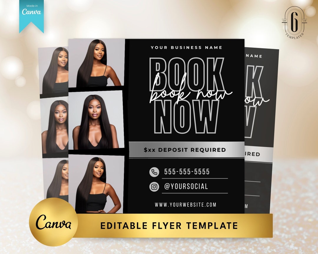 Editable Booking Flyer Book Now Flyer Hair Stylist Booking - Etsy