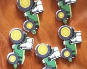 Trecker Button made of wood Tractor button made of wood