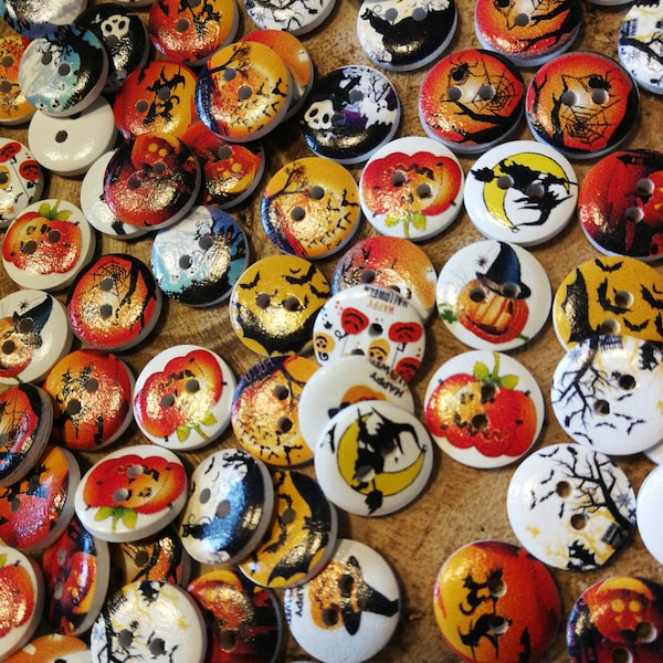 Halloween Buttons Etsy