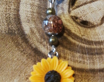 Sonnenblume Maschenmarkierer / sunflower stitch marker