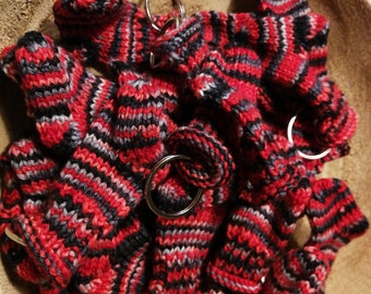 25 mini socks as key chains