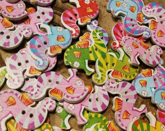 Seahorse buttons