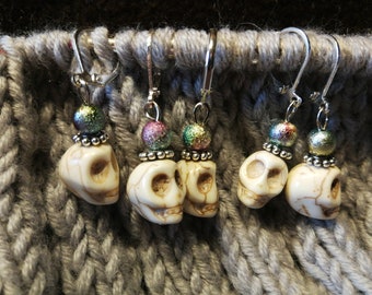 Skull stitch markers