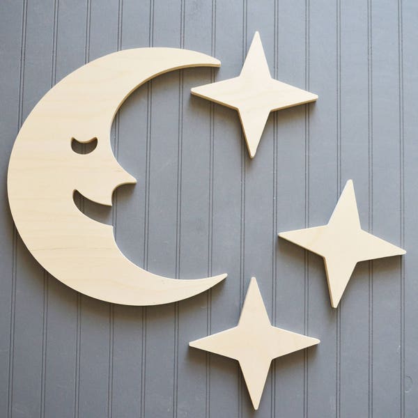 Stars and Moon Hanging Lights Etsy