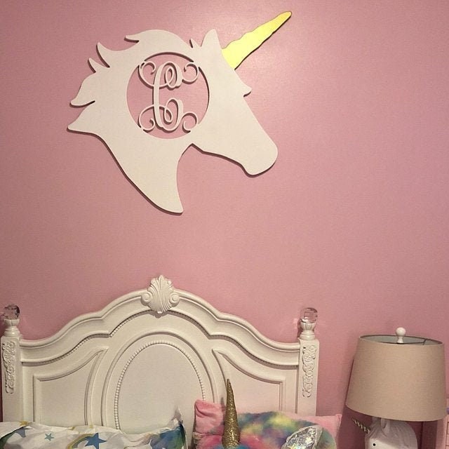 Unicorn Cut Out Kids Bedroom Decor Girl Bedroom Decor | Etsy