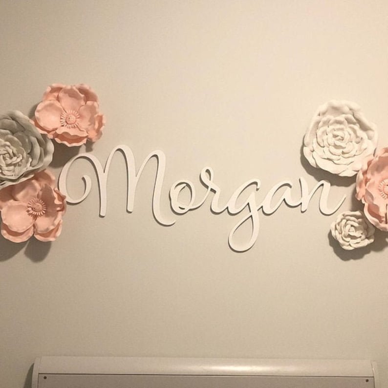 Baby Name Sign Nursery Sign Wall Hanging Bedroom Name Etsy