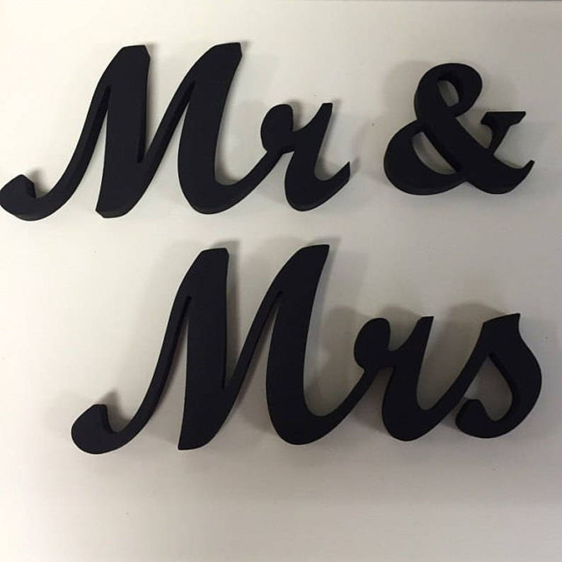 Mr & Mrs Sign Wedding Sign Mr and Mrs Wedding Decor Newly Etsy