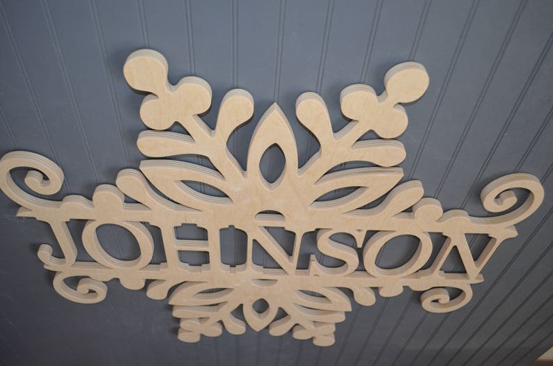 Last name wall sign holiday door sign seasonal decor etsy