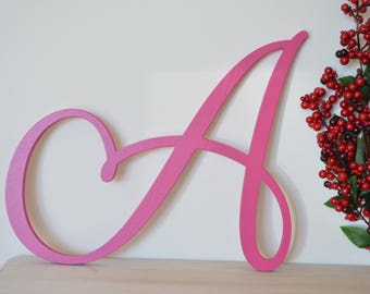 Single Wooden Letter, Wooden Letter, Painted Wooden Letter, Wooden Letter Cut Out, Birthday Gift, Wall Hanging, Nursery, Kids Room, Wall Art