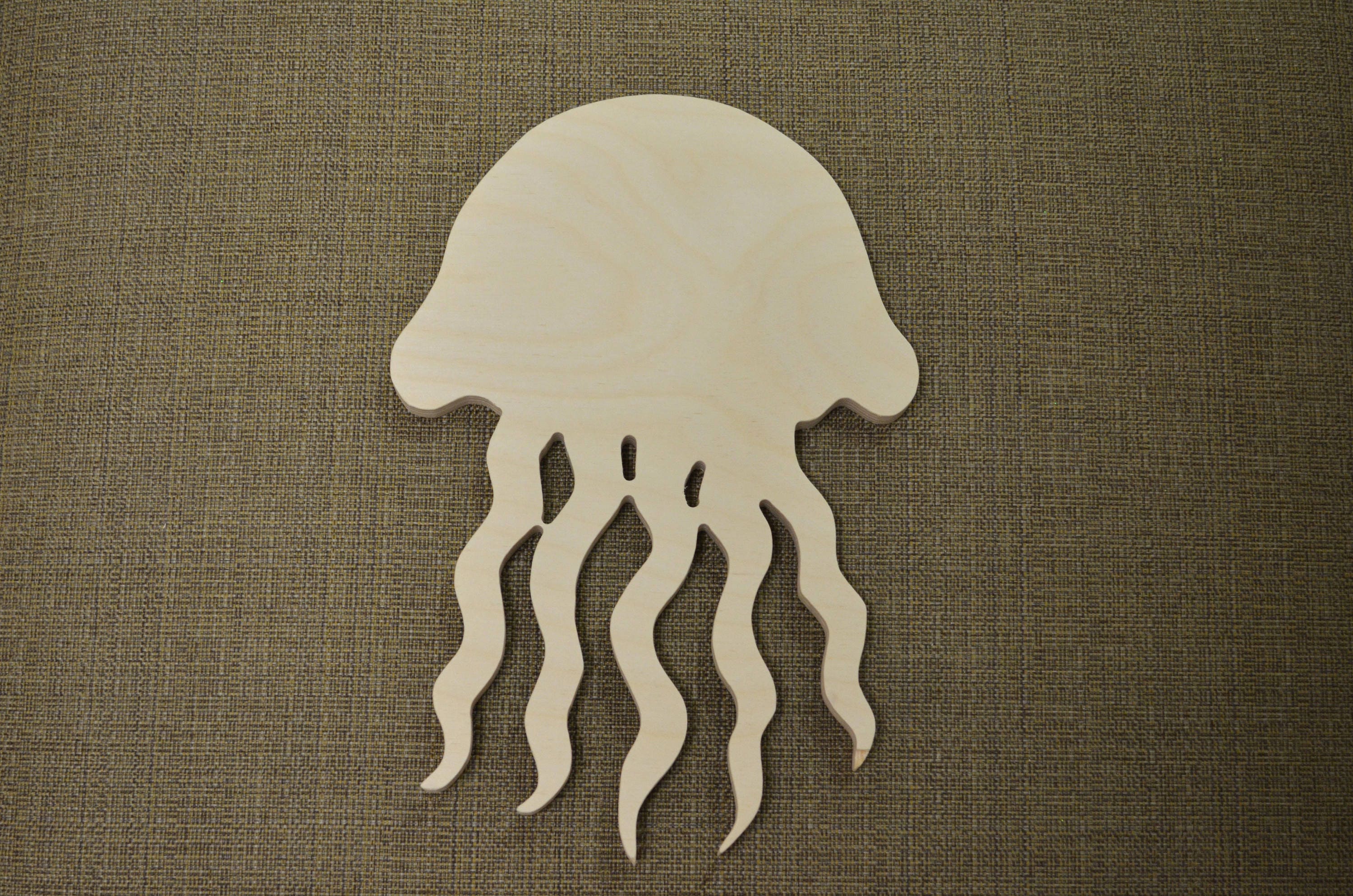 Jellyfish Wooden Jellyfish Jellyfish Cut Out Beach Decor Etsy
