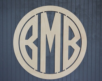 Unpainted Dorm Room Monogram - Wooden Monogram - Wooden Wall Hanging - Wooden Initials - Letters - Wall Decor