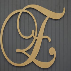 Wall Letters, Fancy Script, Wood Initial, Wooden Monogram Letters, Initial Monogram, Wedding Decor, Wreath, Door Hanger