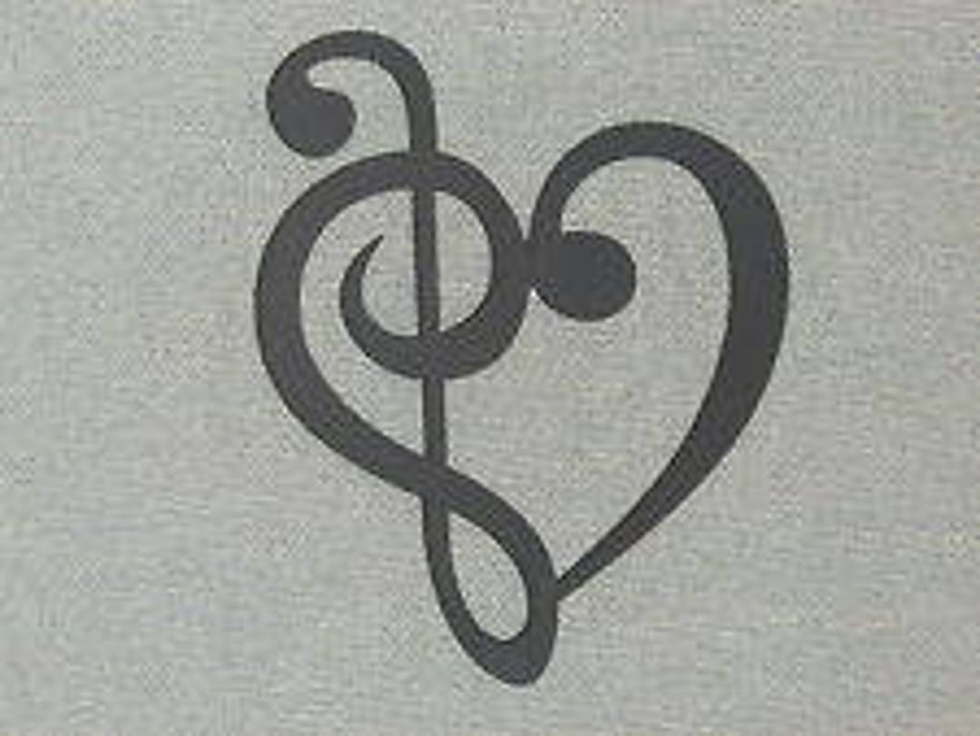 Heart Music Note, Heart Shape, Music Note Cut Out, Music Notes, Musical