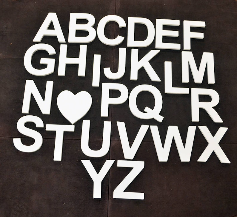 Wood Alphabet Letters Wall Hanging Nursery Sign Above Etsy