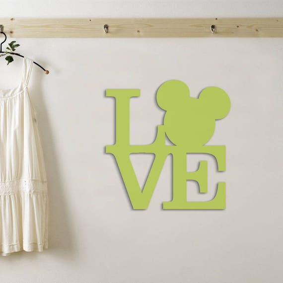 Wooden Minnie Mouse Sign, Wooden Love Sign, Wall Hanging, Wood