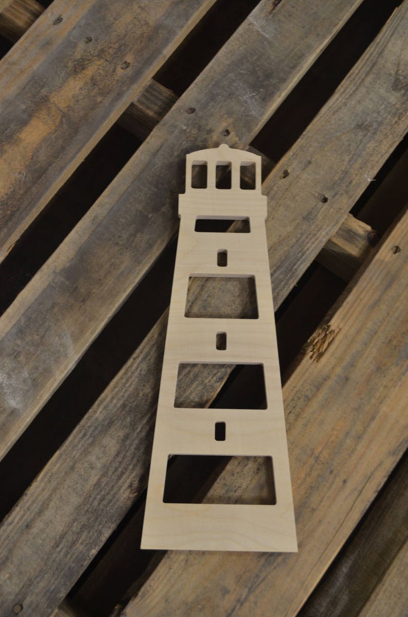 Wooden Lighthouse Wooden Lighthouse Cut Out Wall Art Etsy