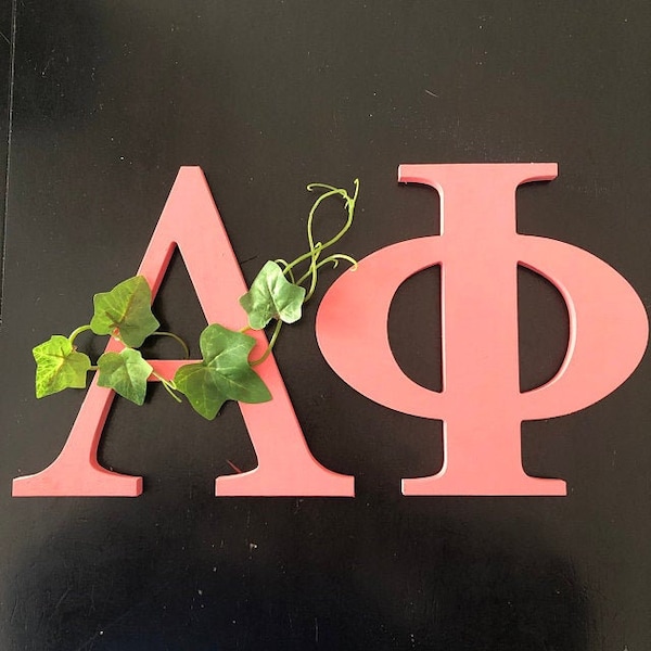 Wooden Greek Sorority Fraternity Letters, Custom Greek Letters Sign, Wooden Cut Out Letters, Unpainted Greek Letters