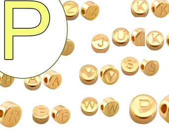 Kleinloch-Buchstaben-Perle „F“ aus Acryl 30 Stück 7mm