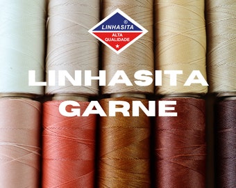 Linhasita yarn 0.75 mm 10 m waxed yarn vegan for jewelry making, leather work, dog collars color selection