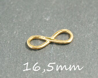 1x Infinity 925 Sterling 16,5mm gold pl. #4019