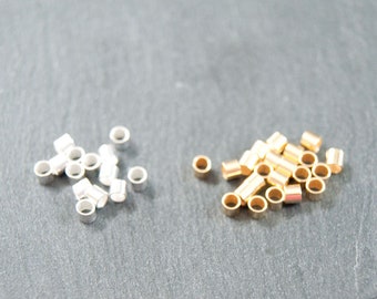 10x crimp tubes 2.0 mm in 925 silver selection for making your own jewelry