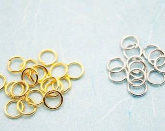 5g = approx. 35 pieces of eyelet jump rings 7 x 1 mm metal color selection 390EUR/kg