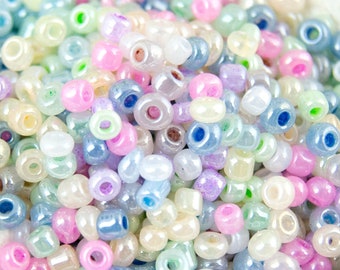 10g seed beads approx. 2.5 mm, pastel mix #4791