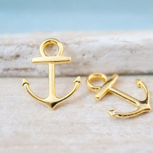 2x pendant anchor 19 mm BQ silver or gold color selection Gold