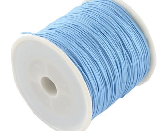 10 m macrame ribbon cord cord 0.5 sky blue shiny for macrame jewelry for thin bracelets