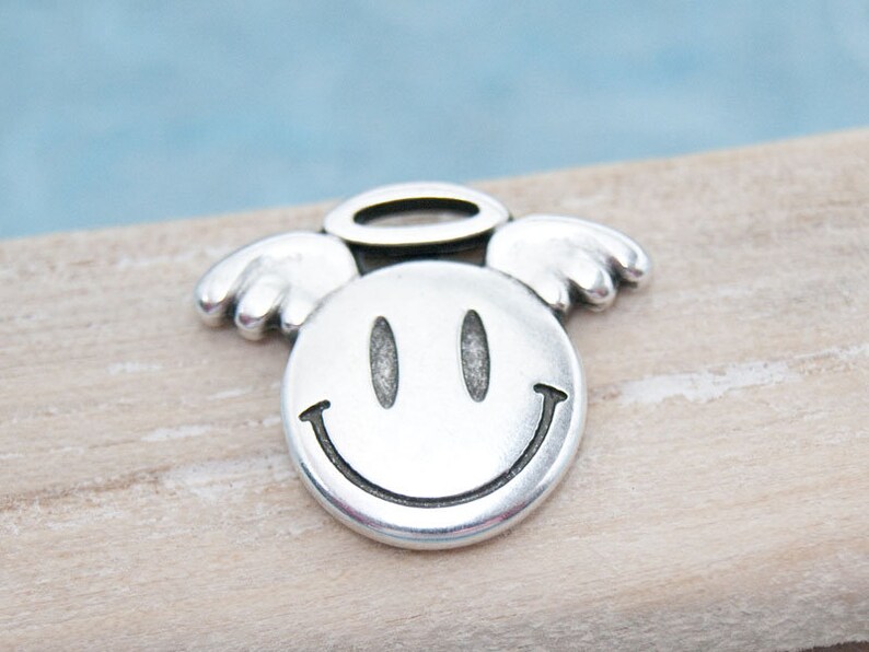 Angel and Devil Pendant Smile Metal 12mm Selection 6443 image 2