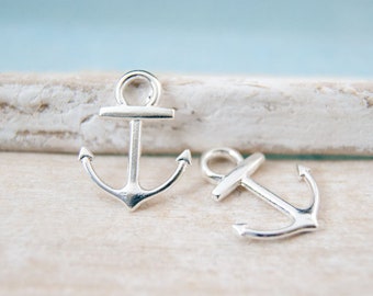 2x pendant anchor 19 mm BQ silver or gold color selection