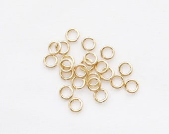 2 pieces 14K gold filled eyelet jump rings open 5 mm, jewelry accessories lastingly beautiful