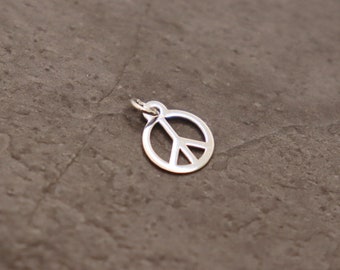 925 Peace pendant with eyelet 10 mm silver symbol jewelry for peace