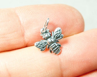 Bee honey bee bee protection jewelry pendant 925 silver 12 mm #6157