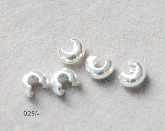 10x Kaschierperlen 3,0mm in 925 Silber Auswahl