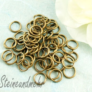 20x jump rings 8 x 1 mm bronzed or silver plated Bronze