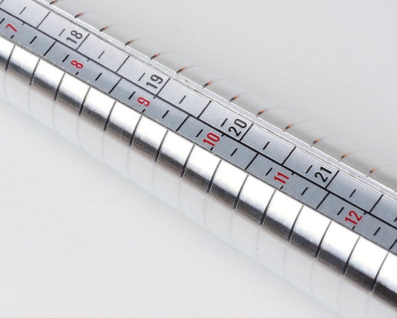 Anneau bâton en aluminium bijoux artisanat pour mesurer les tailles de bague 7921 image 3