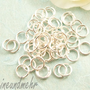 20x jump rings 8 x 1 mm bronzed or silver plated Silver