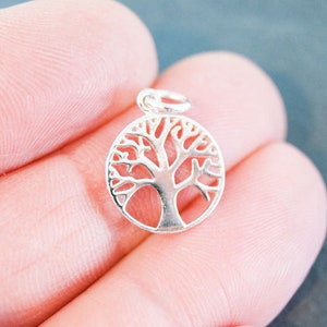 925 Silver Tree of Life Pendant Chakra 12 mm Tree of Life, Made in EU, Chain Pendant Spiritual image 1