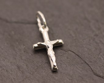 925 Kreuz mit Corpus Anhänger ca 2cm Echt Silber