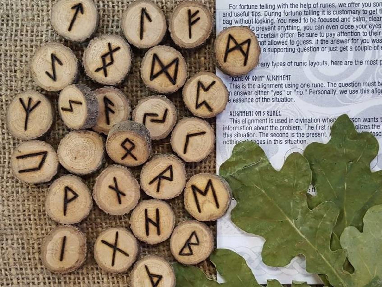 Witches Rune set Stormborn Oak wooden runes viking runes Etsy