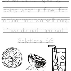 Gal 6:9 Kids Scripture Copy Page