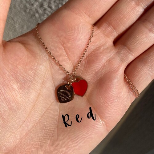 Double Heart Stainless Steel Pendant 