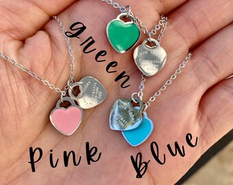 tiffany and co necklace blue heart