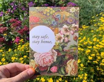 Greeting card : stay safe, stay home