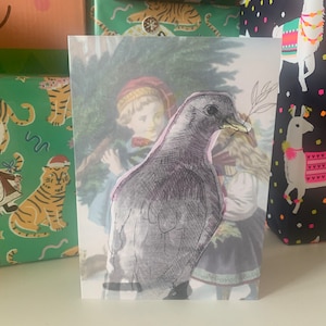 Weihnachtskarte: Taube