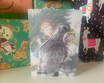 Tarjeta navideña : Paloma