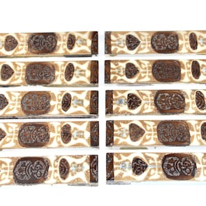 Royal Copenhagen - BACA - Aluminia - 10 lovely ceramic tiles  - Designed by Niels Thorsson - Made in Denmark in 1960.