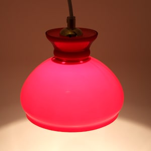 Holmegaard - Lovely red glass pendant - PALET  - Designed by Jacob bang - Made in Denmark 1960.